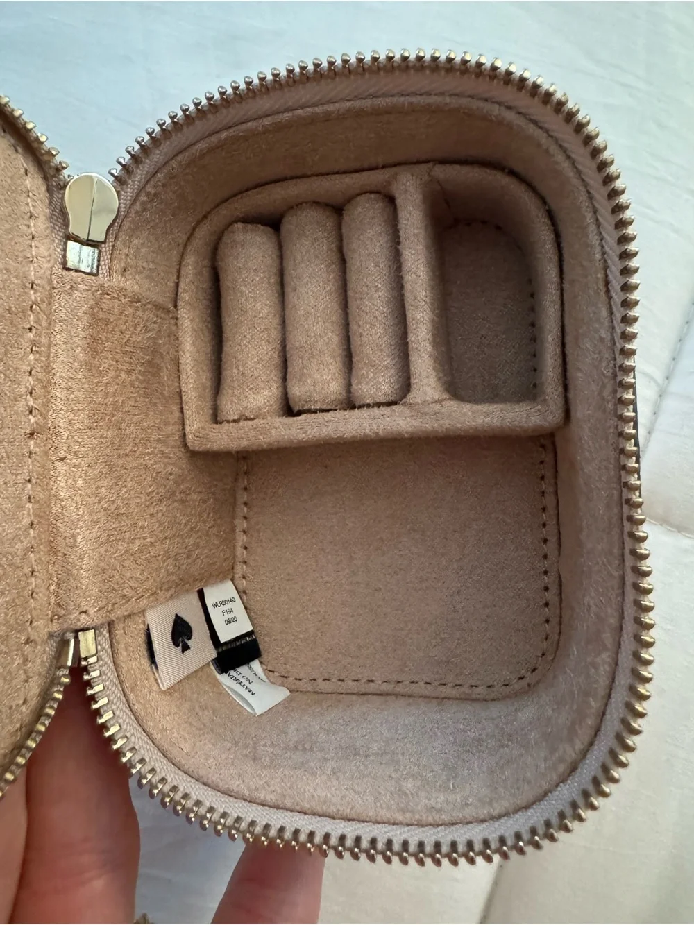 kate spade Metallic Rose Gold Mini Jewelry Case